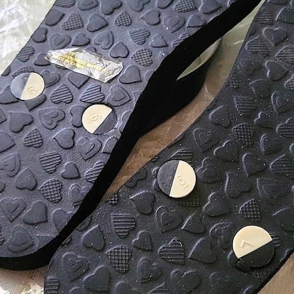 Brighton Hearts Black Flip Flops - Picture 8 of 12